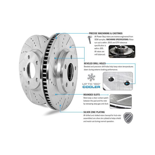 ⁦Power Stop® - Evolution Drilled and Slotted⁩ - الصورة ⁦4⁩